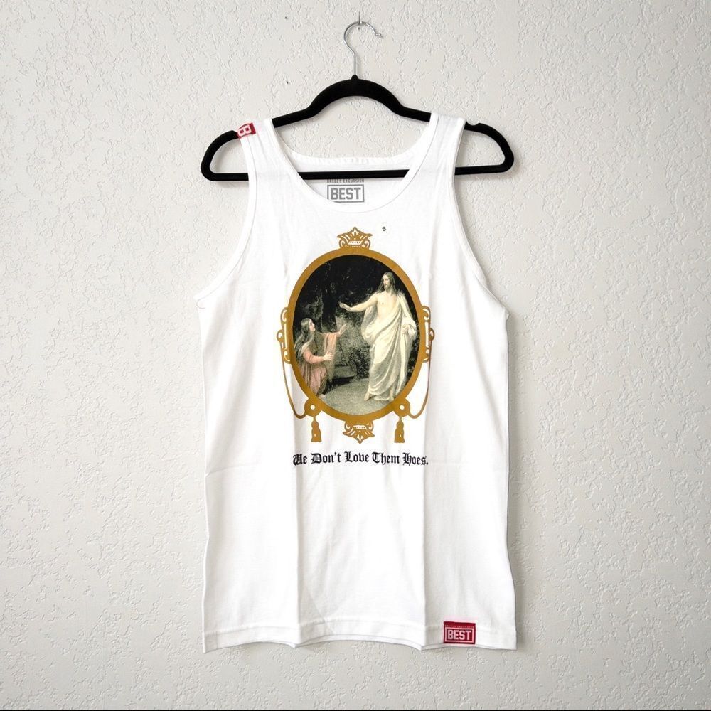 NIP Breezy‎ Excursion x Best White We Don’t Love Them Hoes Tank Top Size Small